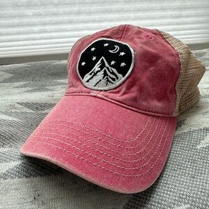 Mountain Night Patch Trucker Hat - Faded Pink